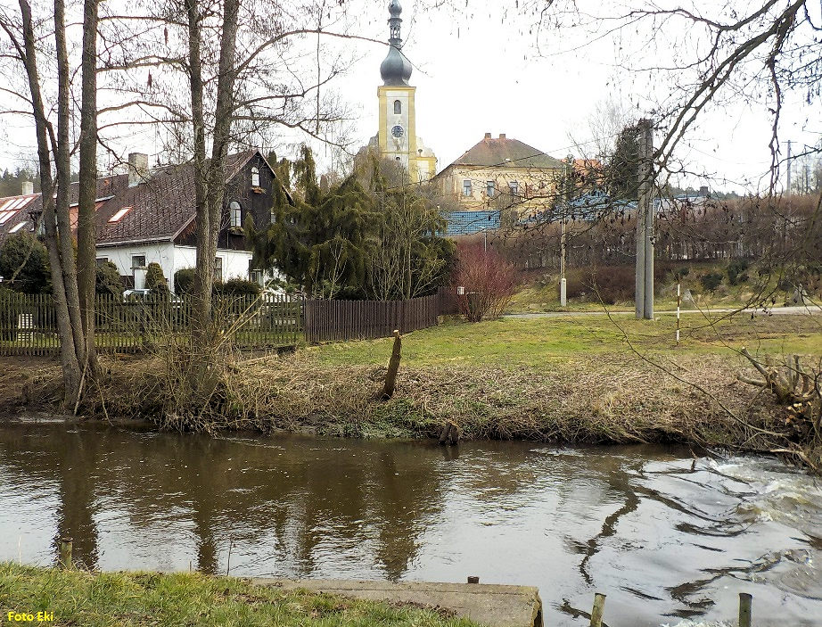 rkm. 4 Říčka Tichá a kostel svatého Jakuba v Brodě nad Tichou