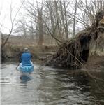 Chomutovka pod Nehasicemi  6.3.2022, stav 31cm (0,95m3/s) v Postoloprtech