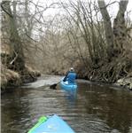 U Velemyšlevsi  6.3.2022, stav 31cm (0,95m3/s) v Postoloprtech