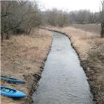 Z mostu v Zálezlech 6.3.2022, stav 31cm (0,95m3/s) v Postoloprtech