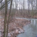 začátek meandrů, zúžení koryta