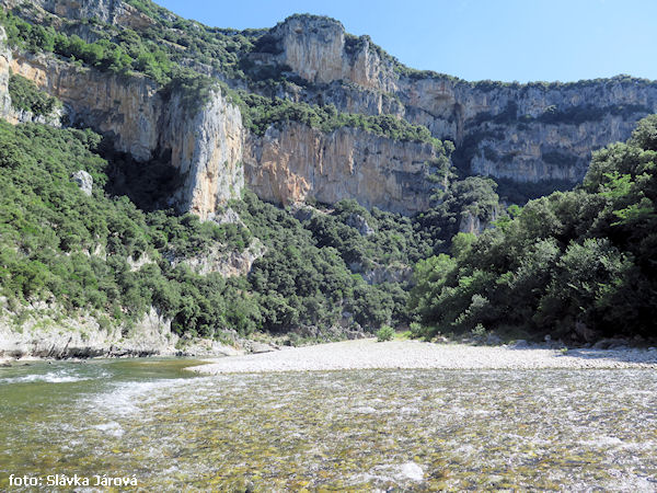Soutěska Ardeche Soutěska Ardeche