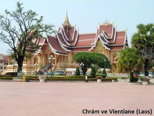 Chrám ve Vientiane Chrám ve Vientiane