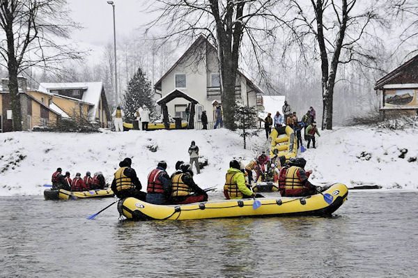 Zimný splav Dunajca