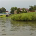 Silniční most Rašovice a ústí Blatnice (vpravo) do Mrliny (km 6,5)