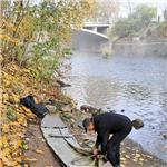 Podzimní Svratka pod Pisáreckým mostem